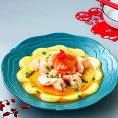 鮮蝦玉子豆腐的做法-咸鮮味蒸菜譜