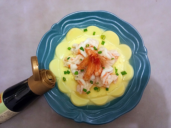 鮮蝦玉子豆腐的做法-咸鮮味蒸菜譜