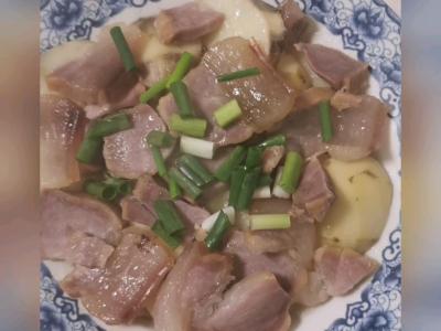 咸肉蒸慈姑的做法-咸鮮味蒸菜譜