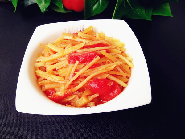 土豆絲西紅柿的做法-家常味炒菜譜