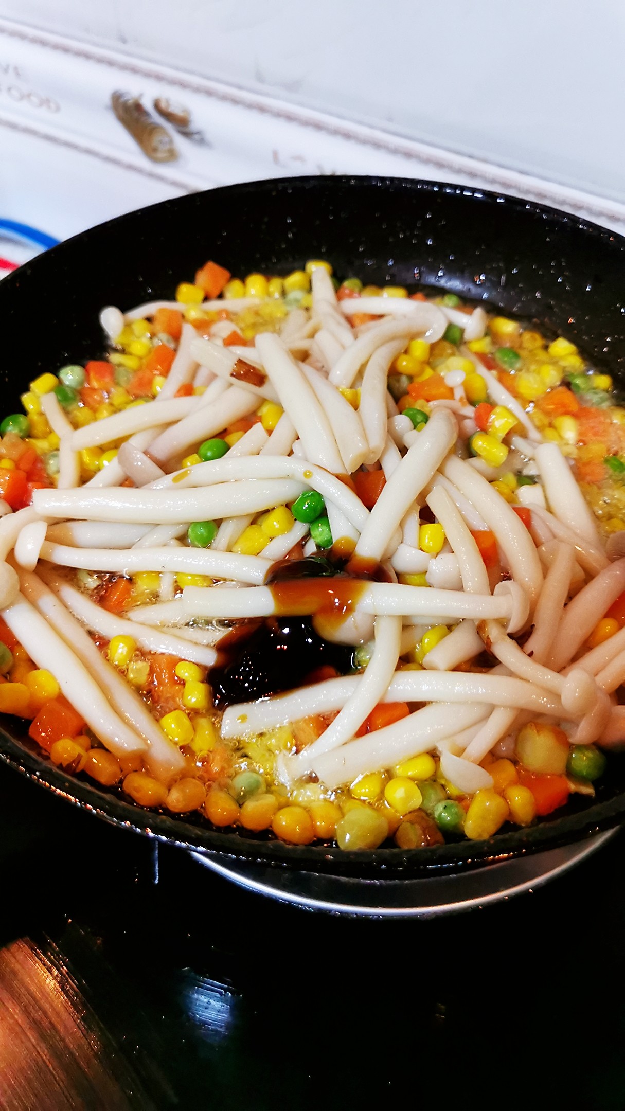 時蔬白玉菇的做法-咸鮮味炒菜譜