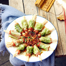 培根包菜卷的做法-咸鮮味蒸菜譜