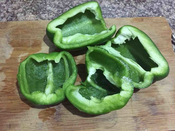 青椒釀肉的做法-咸鮮味煎菜譜