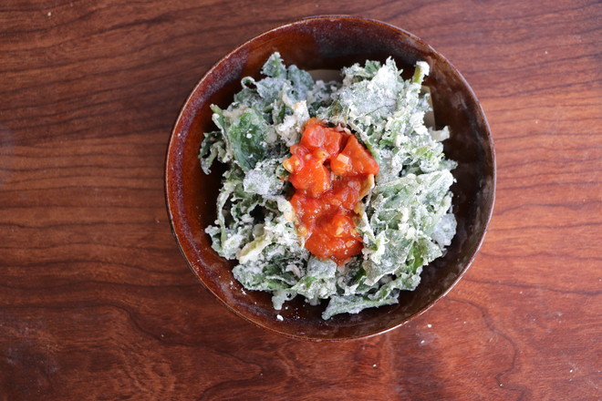 粉蒸蒲公英的做法-家常味蒸菜譜