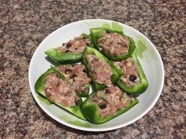青椒釀肉的做法-咸鮮味煎菜譜