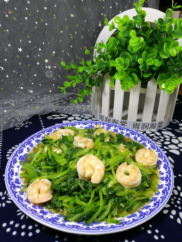 小白菜炒蝦仁的做法-家常味炒菜譜