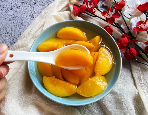 蒸黃桃罐頭的做法-咸鮮味蒸菜譜