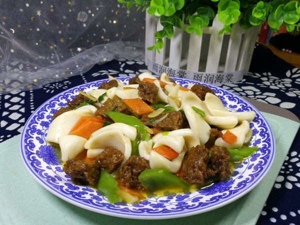 魷魚燴烤麩的做法-家常味燴菜譜