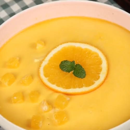 香橙蛋羹的做法-家常味炒菜譜