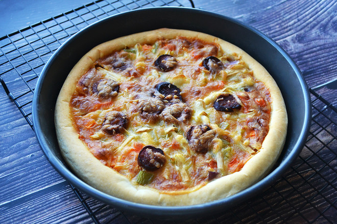 素什錦披薩的做法-咸鮮味烤菜譜