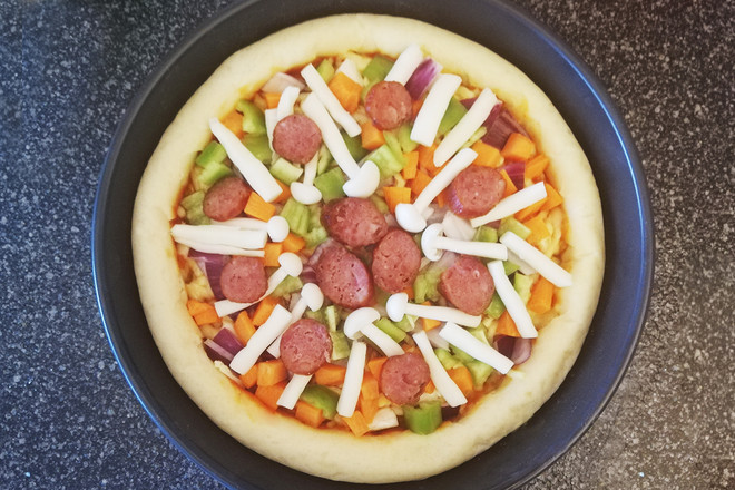 素什錦披薩的做法-咸鮮味烤菜譜