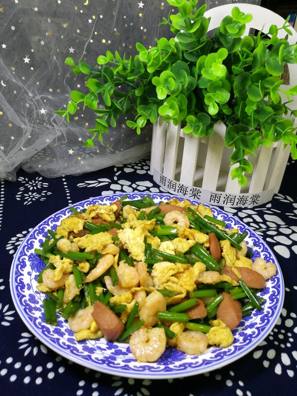 韭苔雞蛋炒蝦仁的做法-家常味炒菜譜