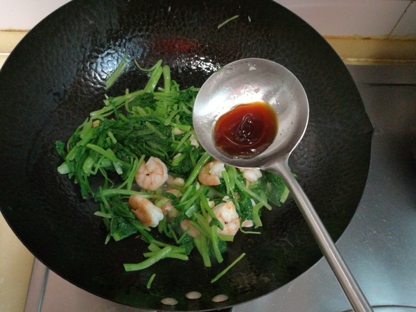 小白菜炒蝦仁的做法-家常味炒菜譜