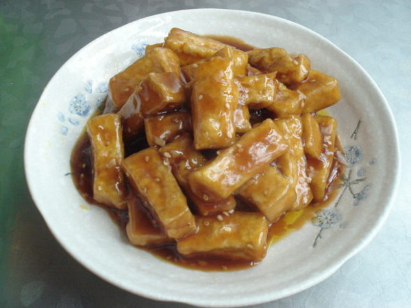 糖醋芝麻豆腐的做法-酸甜味炒菜譜