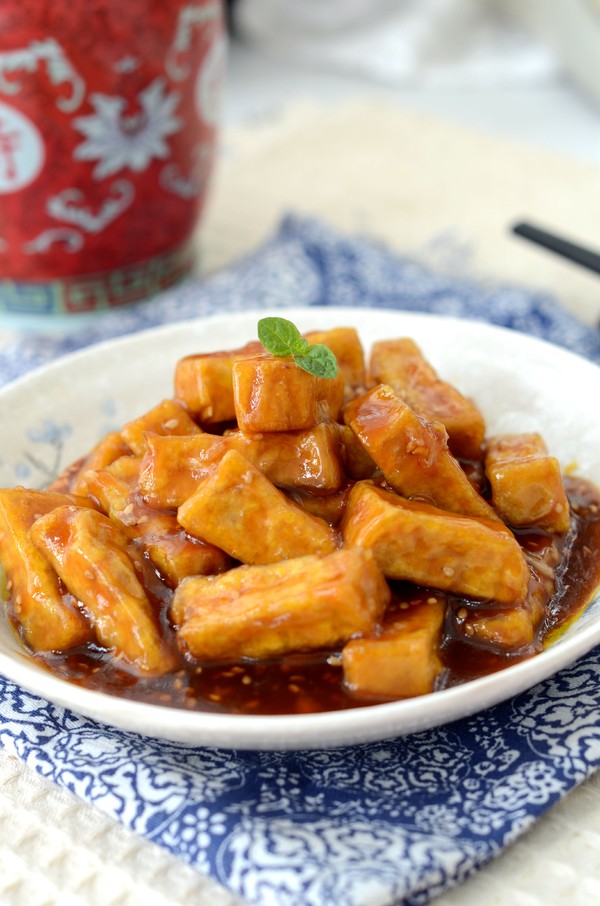 糖醋芝麻豆腐的做法-酸甜味炒菜譜