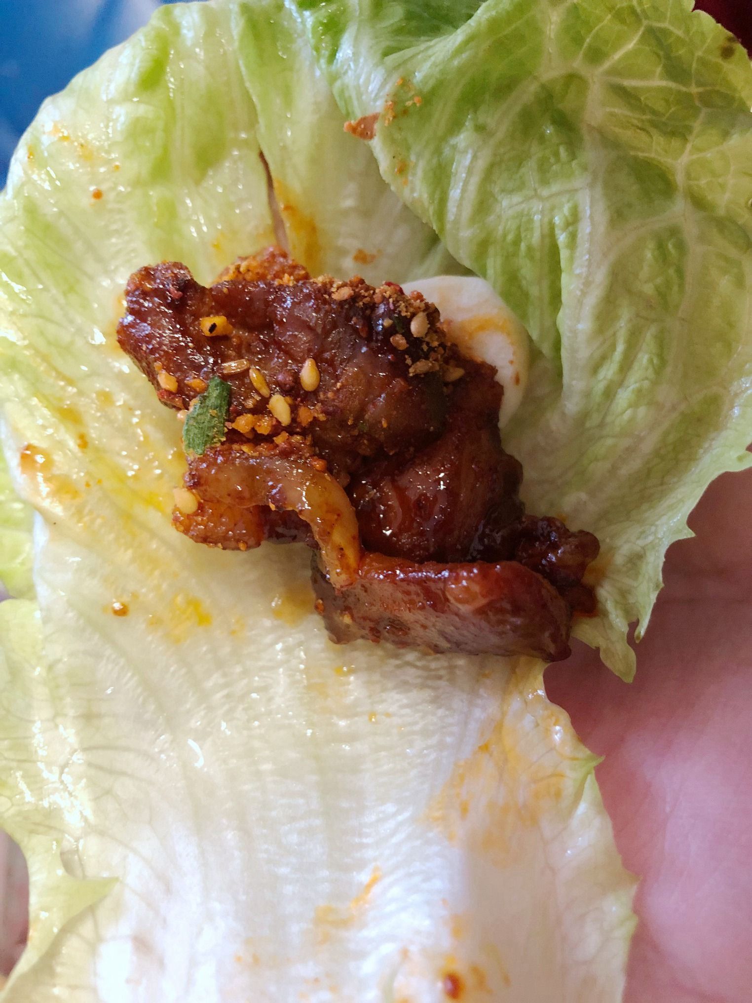 生菜包五花肉的做法-家常味煎菜譜