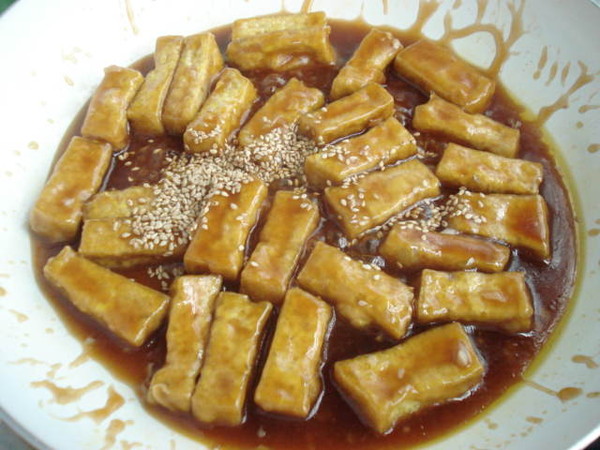 糖醋芝麻豆腐的做法-酸甜味炒菜譜