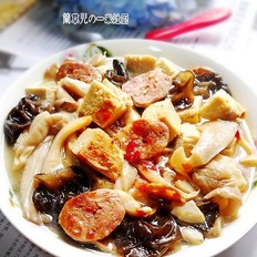 菇耳凍豆腐的做法-咸鮮味燉菜譜