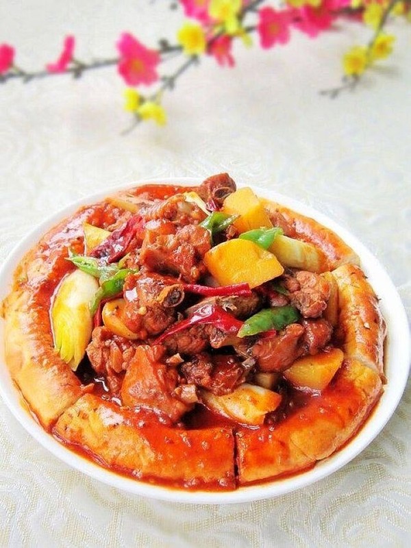 馕包大盤雞的做法-家常味燒菜譜