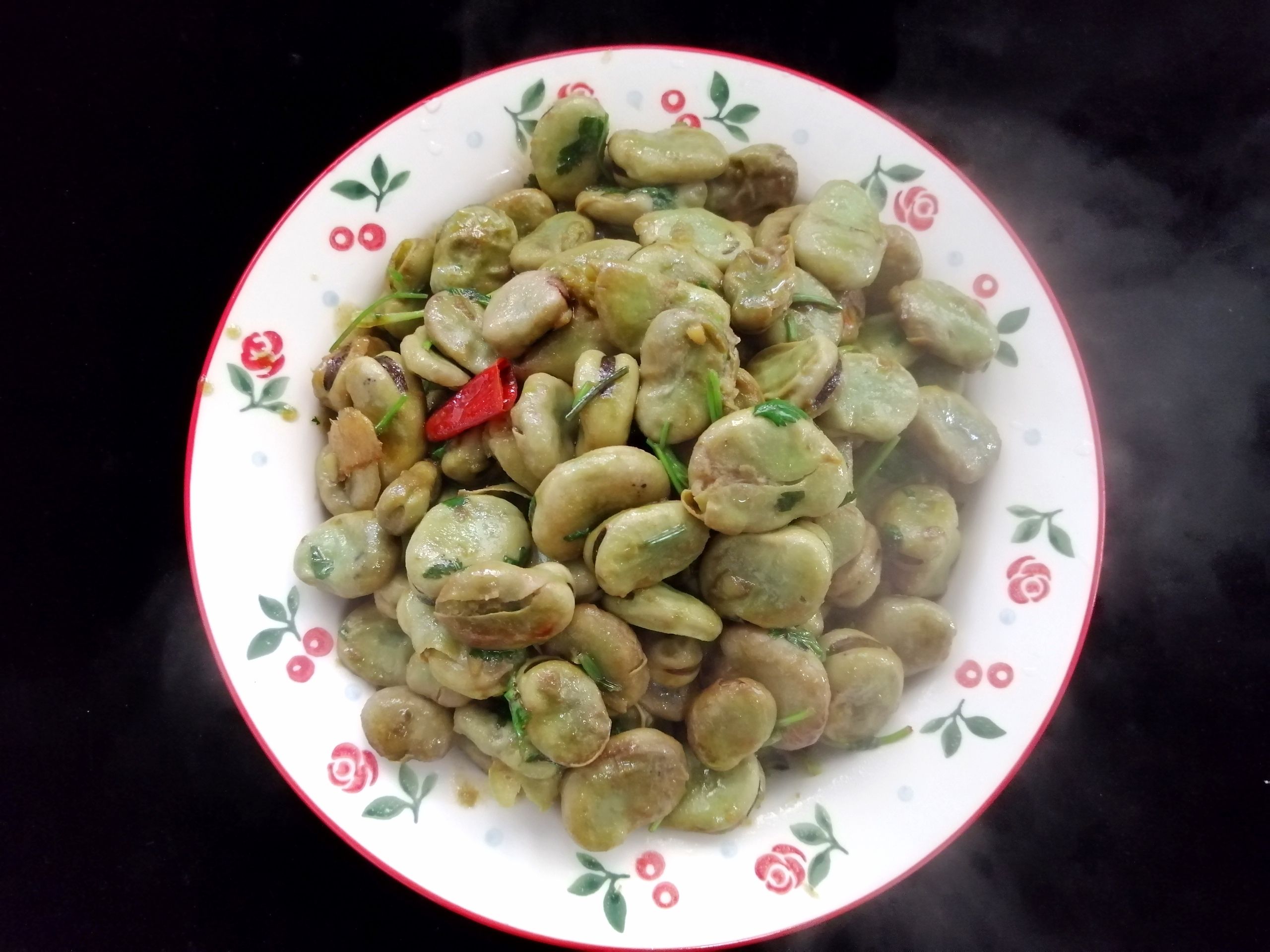 干煸蠶豆的做法-家常味炒菜譜