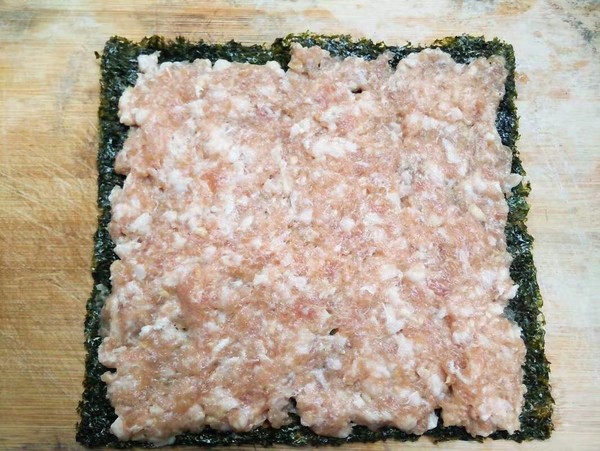 肉末紫菜卷的做法-咸鮮味蒸菜譜