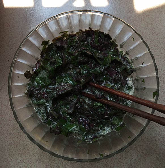 紫蘇煎雞蛋的做法-家常味煎菜譜