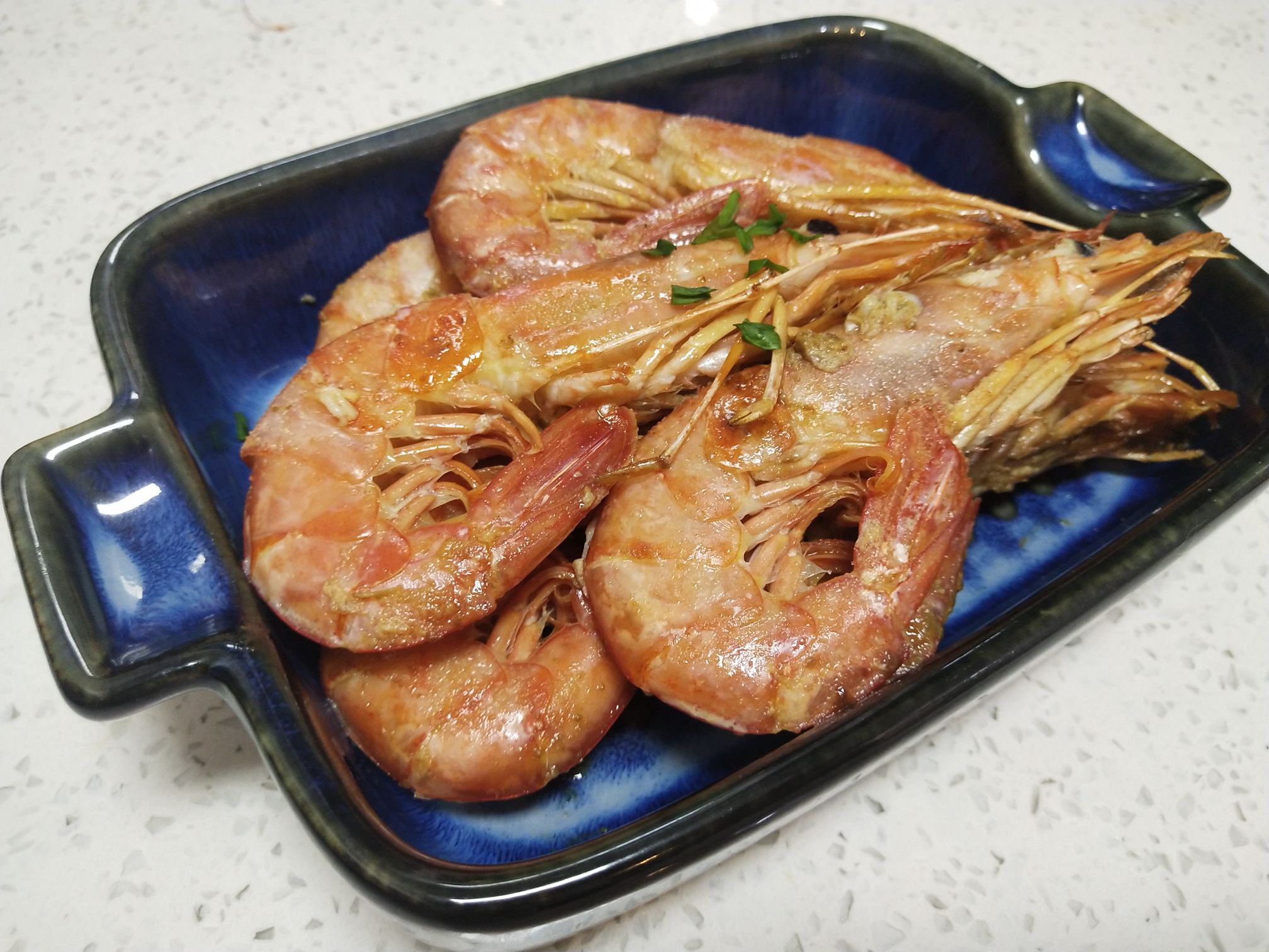 香煎阿根廷紅蝦的做法-咸鮮味煎菜譜