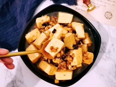 肉末燒豆腐的做法-咸鮮味燒菜譜