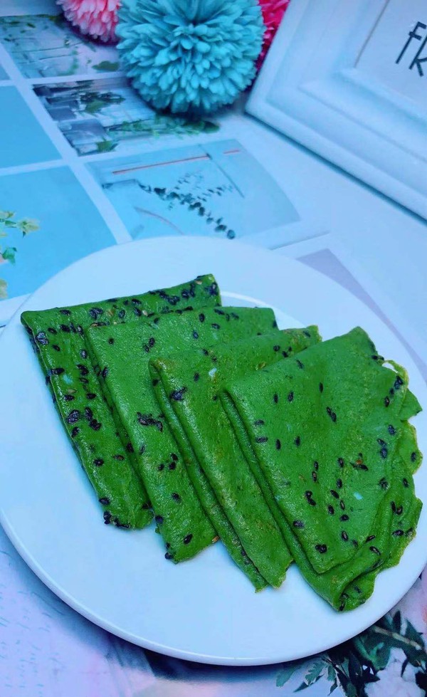 菠菜雞蛋餅的做法-家常味煎菜譜