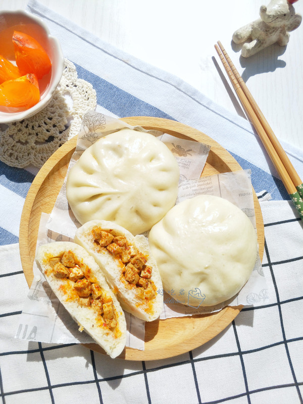 麻婆豆腐包子的做法-香辣味蒸菜譜