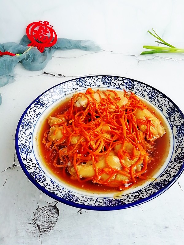 蟲草花蒸雞腿的做法-家常味蒸菜譜