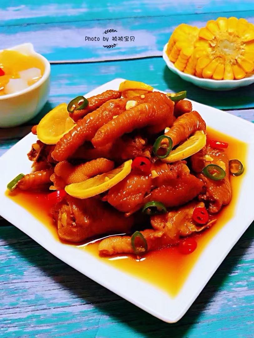 網紅檸檬鳳爪的做法-酸辣味煮菜譜