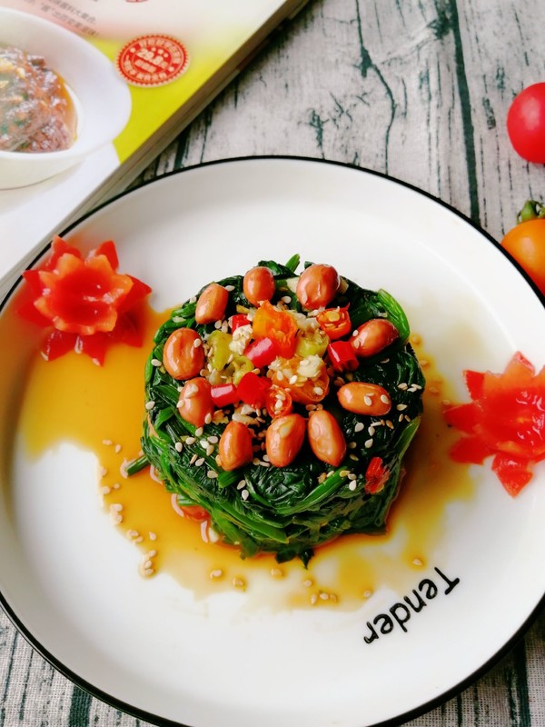 涼拌菠菜的做法-酸辣味煮菜譜