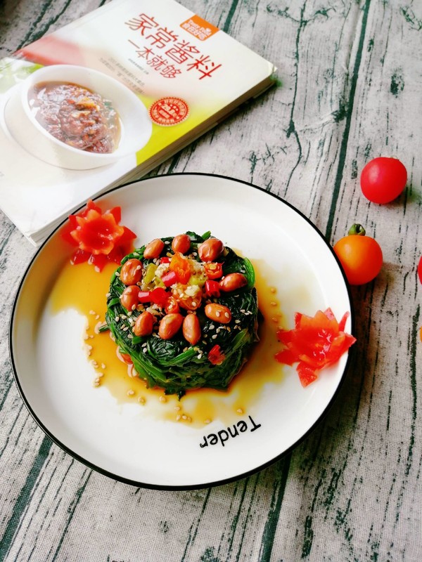 涼拌菠菜的做法-酸辣味煮菜譜