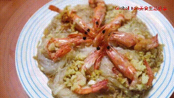 蒜蓉粉絲開邊蝦的做法-蒜香味蒸菜譜