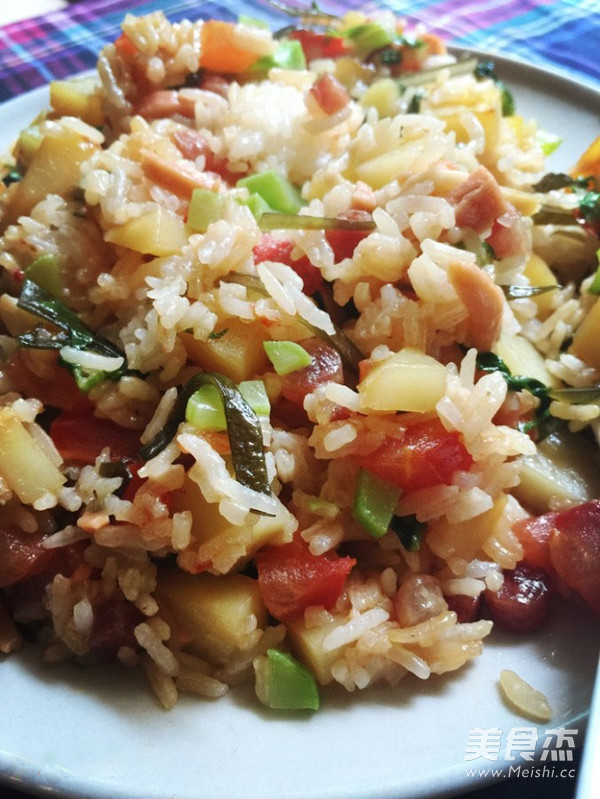 土豆蔬菜什錦燴飯的做法-家常味燜菜譜