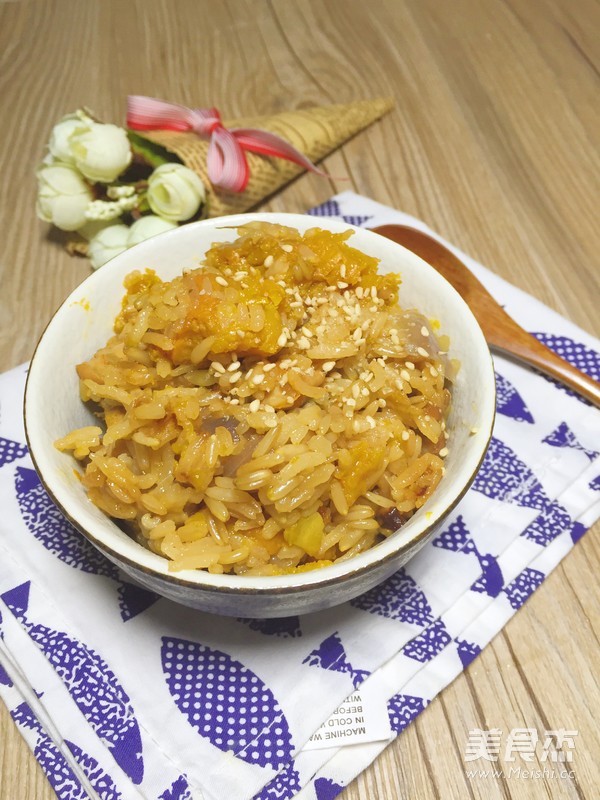 南瓜雞肉燜飯的做法-家常味燜菜譜