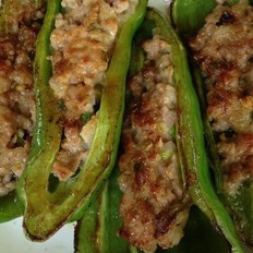 尖椒釀肉的做法-香辣味煎菜譜