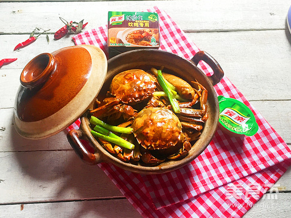 大閘蟹燜滑雞的做法-家常味燜菜譜