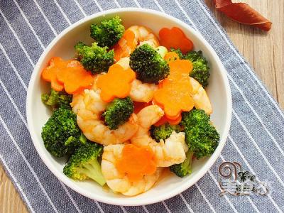 西藍花炒蝦仁的做法-咸鮮味炒菜譜