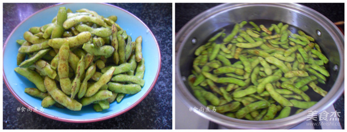 水煮五香毛豆的做法-五香味煮菜譜
