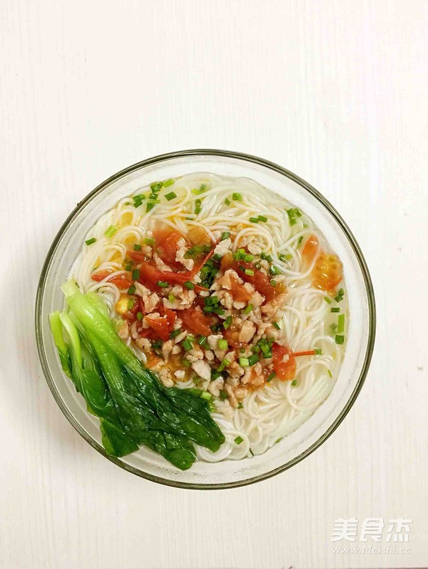 番茄肉丁面的做法-家常味煮菜譜