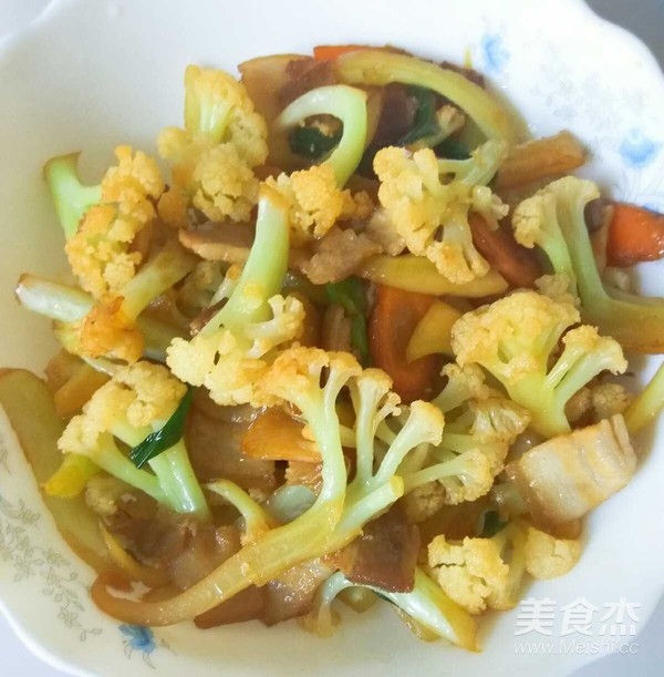 肉炒有機菜花的做法-家常味炒菜譜