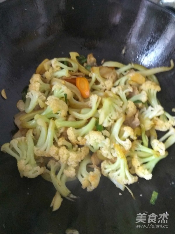 肉炒有機菜花的做法-家常味炒菜譜