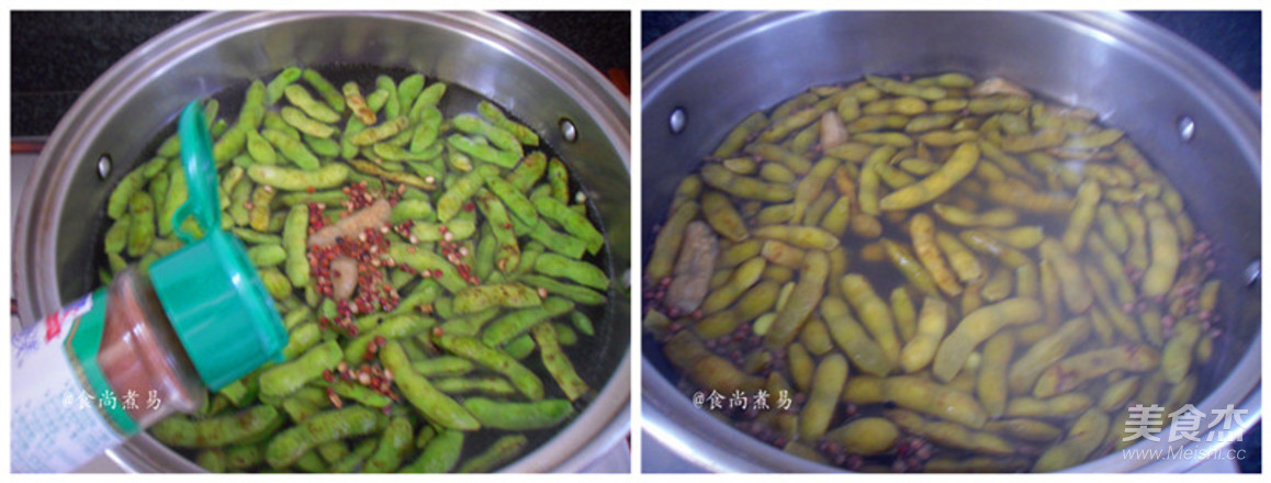 水煮五香毛豆的做法-五香味煮菜譜