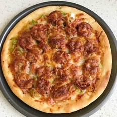 培根香腸披薩的做法-家常味烤菜譜