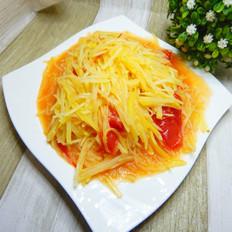 西紅柿炒土豆絲的做法-家常味炒菜譜