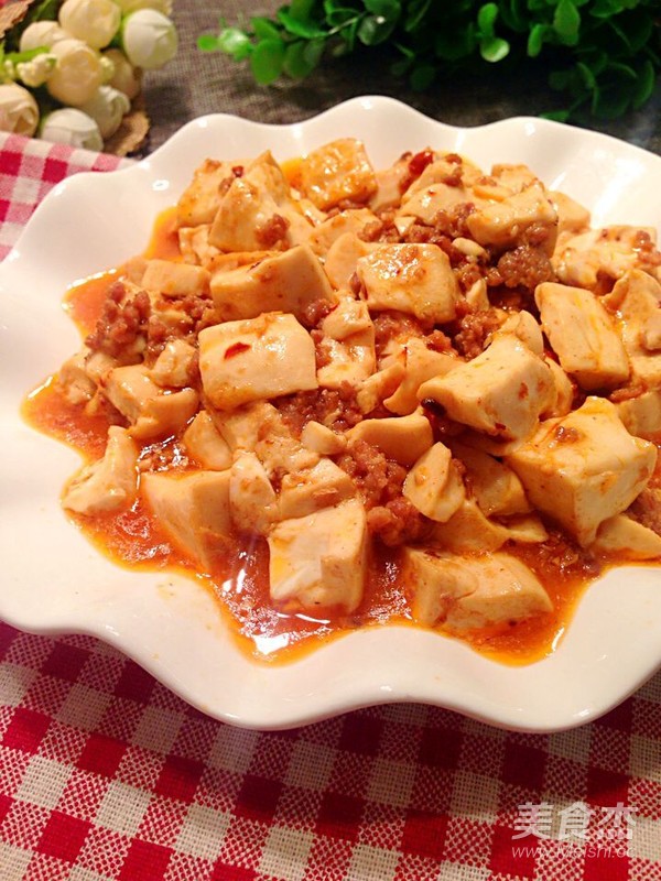 肉末老干媽豆腐的做法-家常味燒菜譜