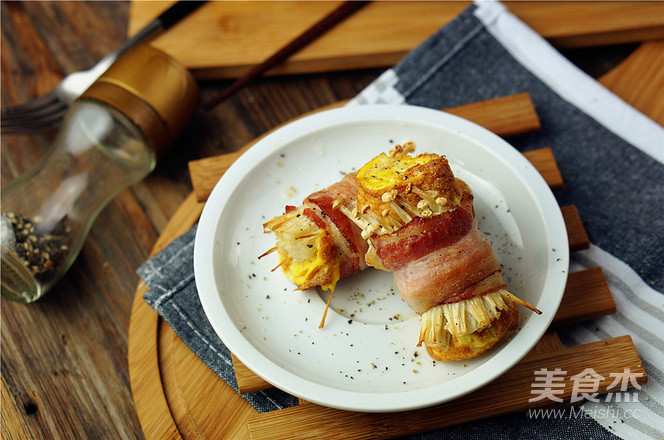 雞蛋培根卷的做法-黑椒味烤菜譜-易網健康養生網 雞蛋培根卷的做法-黑椒味烤菜譜