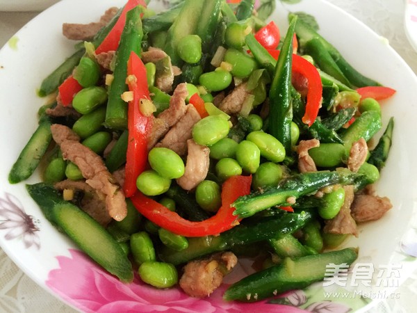 蘆筍肉絲的做法-家常味炒菜譜
